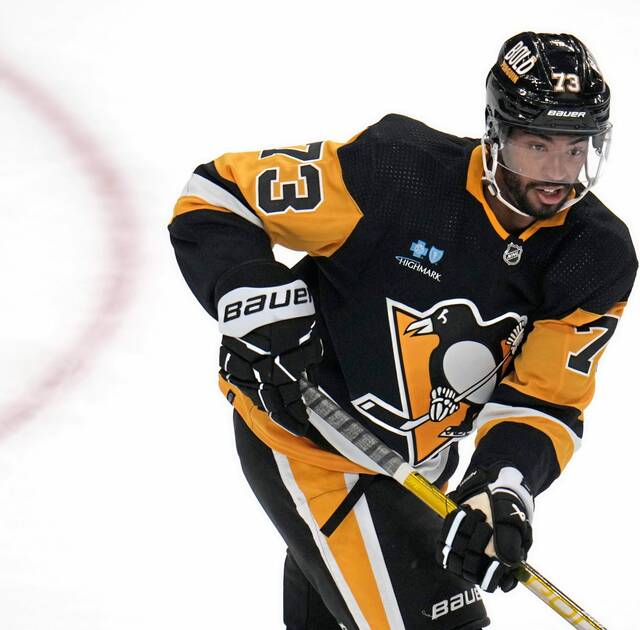 In five games this season, Penguins defenseman P.O Joseph has one assist.