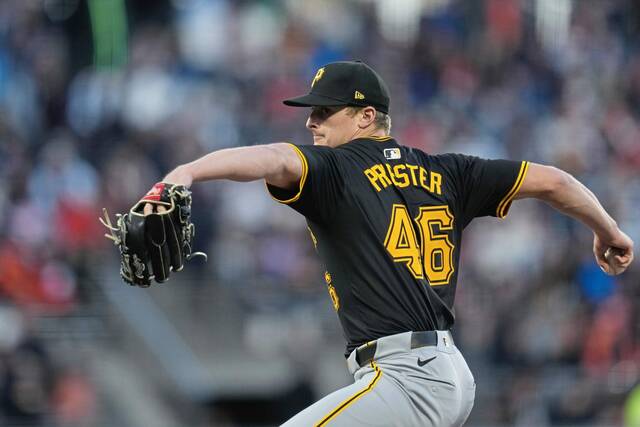 Pirates pitcher Quinn Priester throws against the San Francisco Giants on Friday.