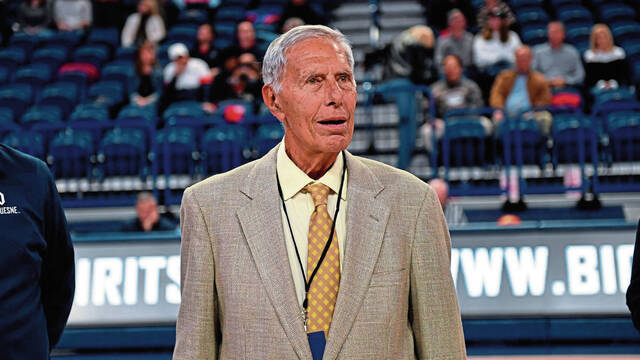 Ray Goss completed his 57th season as the radio play-by-play voice of Duquesne University men’s basketball during the 2024-25 season.