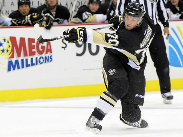 The Penguins selsected defenseman Joe Morrow in the first round (No. 23 overall) of the 2011 NHL Draft.