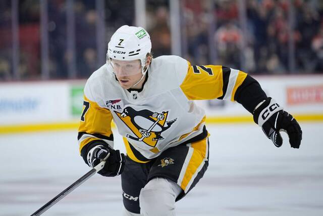 Defenseman John Ludvig spent the 2023-24 season with the Penguins.