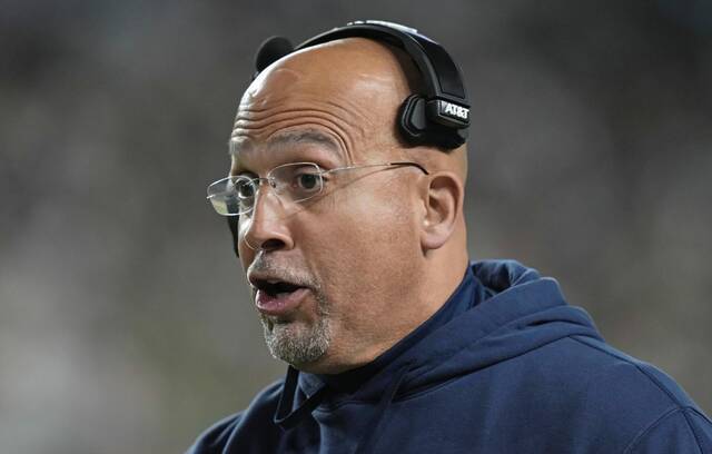 Penn State coach James Franklin watches during the first half of the Orange Bowl against Notre Dame last season.
