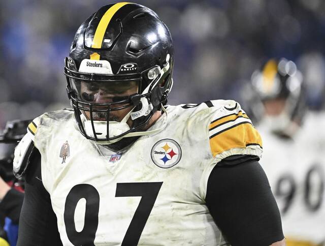 Steelers Cam Heyward leaves the field after losing to the Ravens in the AFC Wild Card game Jan. 11 at M&T Bank Stadium in Baltimore.