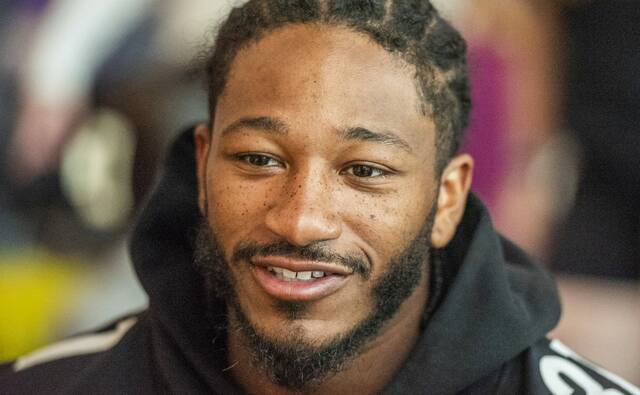 Shown here during an event at UPMC Children’s Hospital of Pittsburgh last year, slot/nickel defensive back Beanie Bishop Jr. is battling this presason to retain his roster spot with the Pittsburgh Steelers.