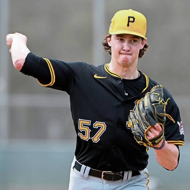 Pirates pitcher Bubba Chandler throws during a spring training workout at Pirate City in February in Bradenton.