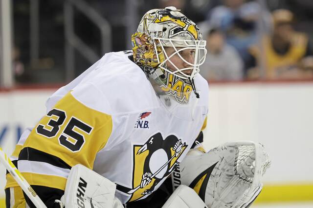 In 36 games last season, Penguins goaltender Tristan Jarry had a 16-12-6 record.