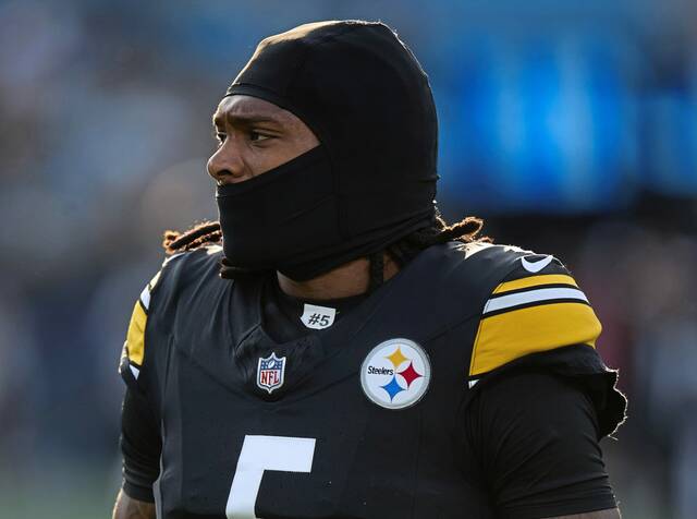 Pittsburgh Steelers defensive back Jalen Ramsey returned to practice Friday and was given a questionable designation to play in Sunday’s game against the Cleveland Browns. Ramsey has a hamstring injury.