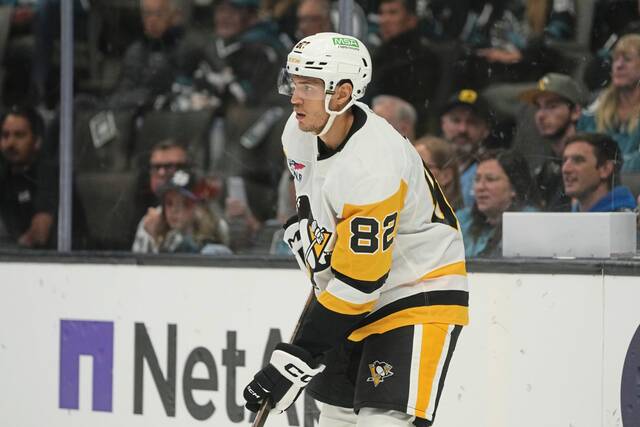 In seven games this season, Penguins defenseman Caleb Jones has one assist.