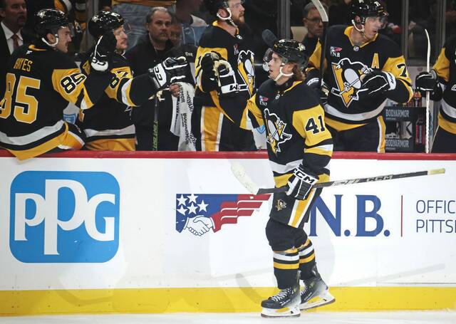 In two NHL games this season, Penguins forward Ville Koivunen has no points.