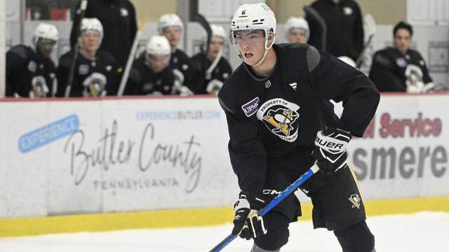 The Penguins selected defenseman Peyton Kettles in the second round (No. 39 overall) in thie NHL Draft this past June.