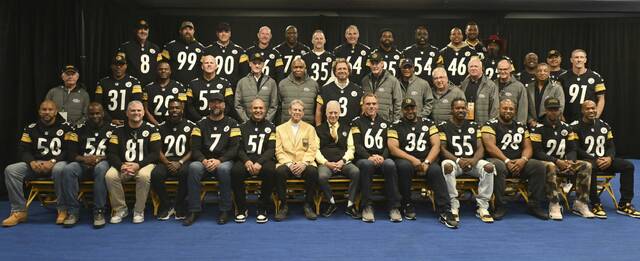 The Steelers’ Super Bowl 40 team gathered for a reunion before the Colts game Sunday, Nov. 2, 2025 at Acrisure Stadium.