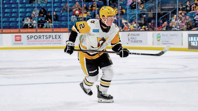 In five games with the Wilkes-Barre/Scranton Penguins this season, Penguins forward Rutger McGroarty has seven points (four goals, three assists).