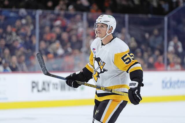 In 13 games this season, Penguins forward Noel Acciari has three assists. (AP)