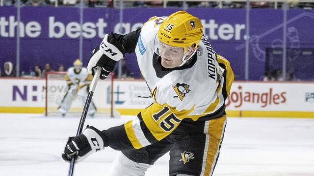 In six games with the Wilkes-Barre/Scranton Penguins this season, forward Joona Koppanen has two points (one goal, one assist). (KDP Studio)