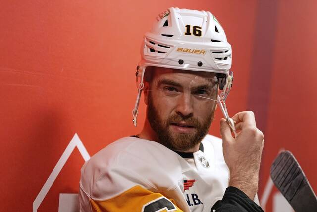 The Penguins signed forward Justin Brazeau to a two-year contract on July 1. (AP)