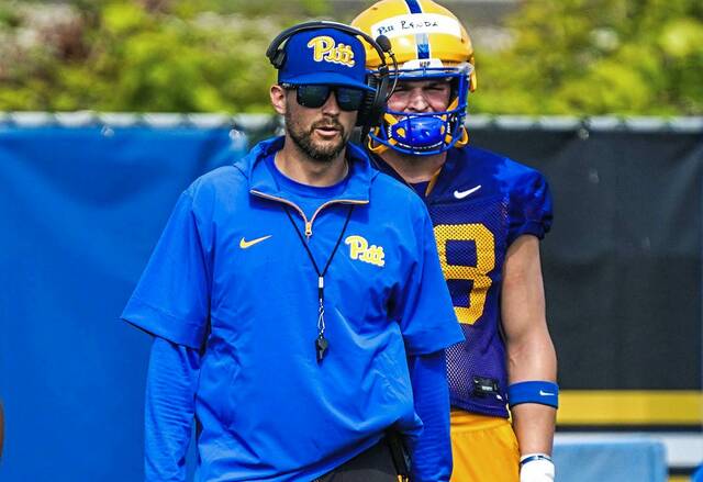 Pitt special teams coordinator/tight ends coach Jacob Bronowski is leaving for a job at Auburn. (Pitt athletics)